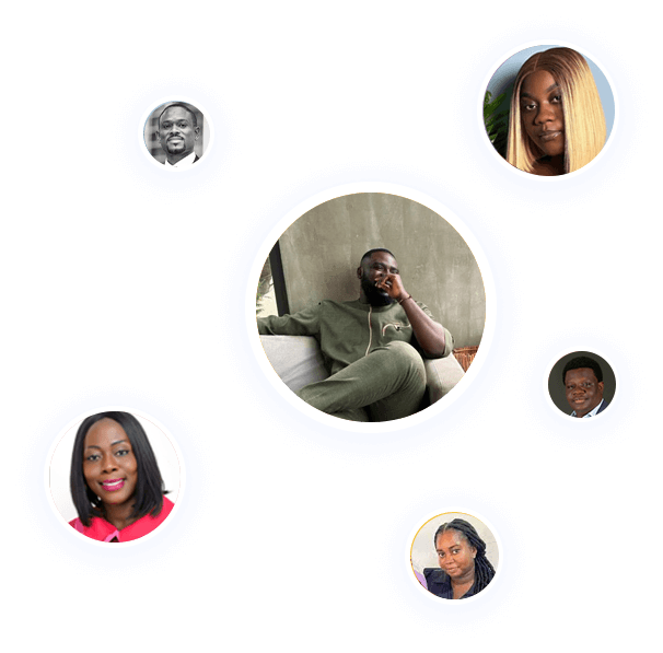 Portraits of Tecunit Ghana clients and partners