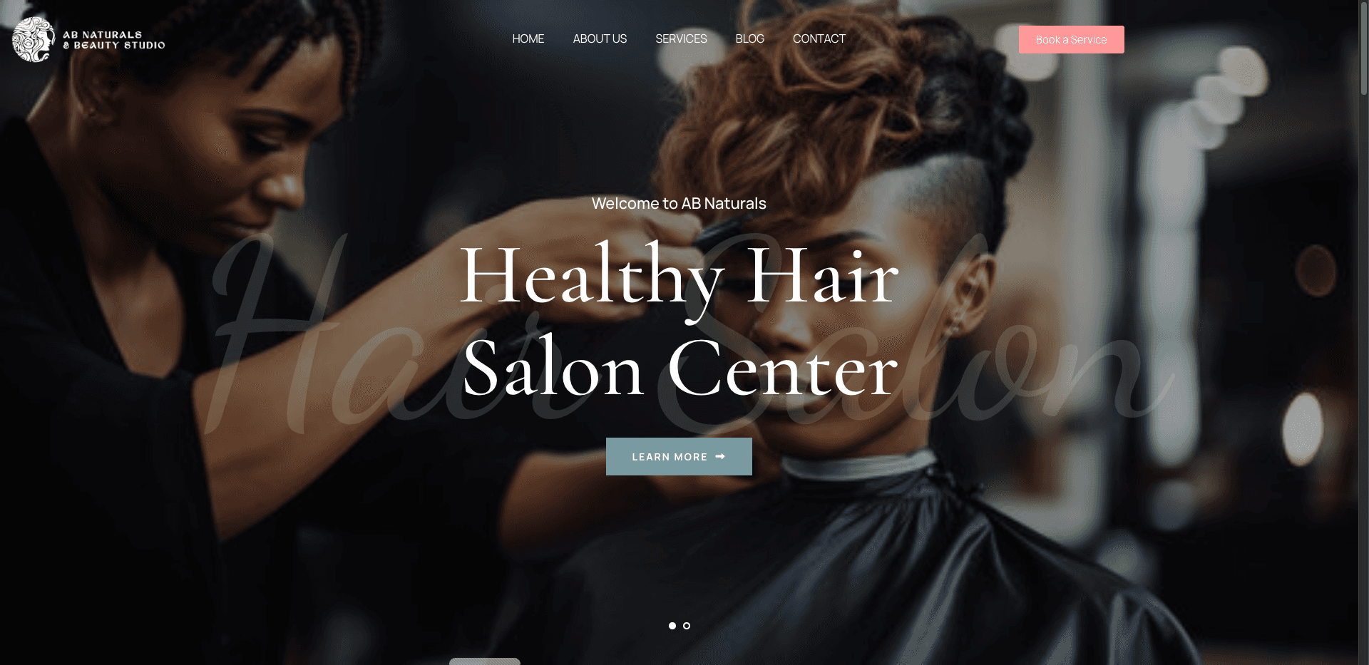 AB Naturals Beauty Studio website project by Tecunit Ghana