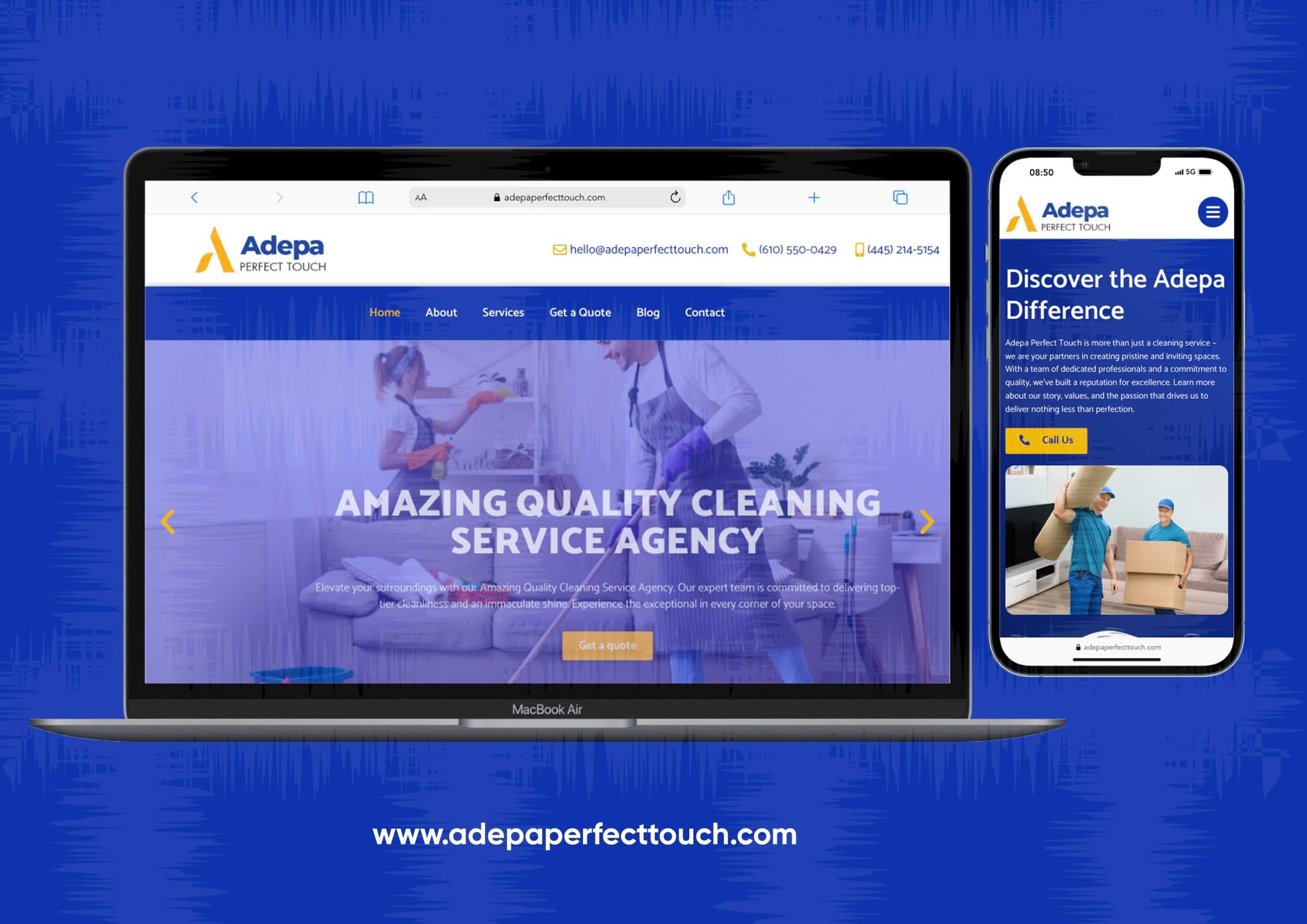 Adepa Perfect Touch website project by Tecunit Ghana
