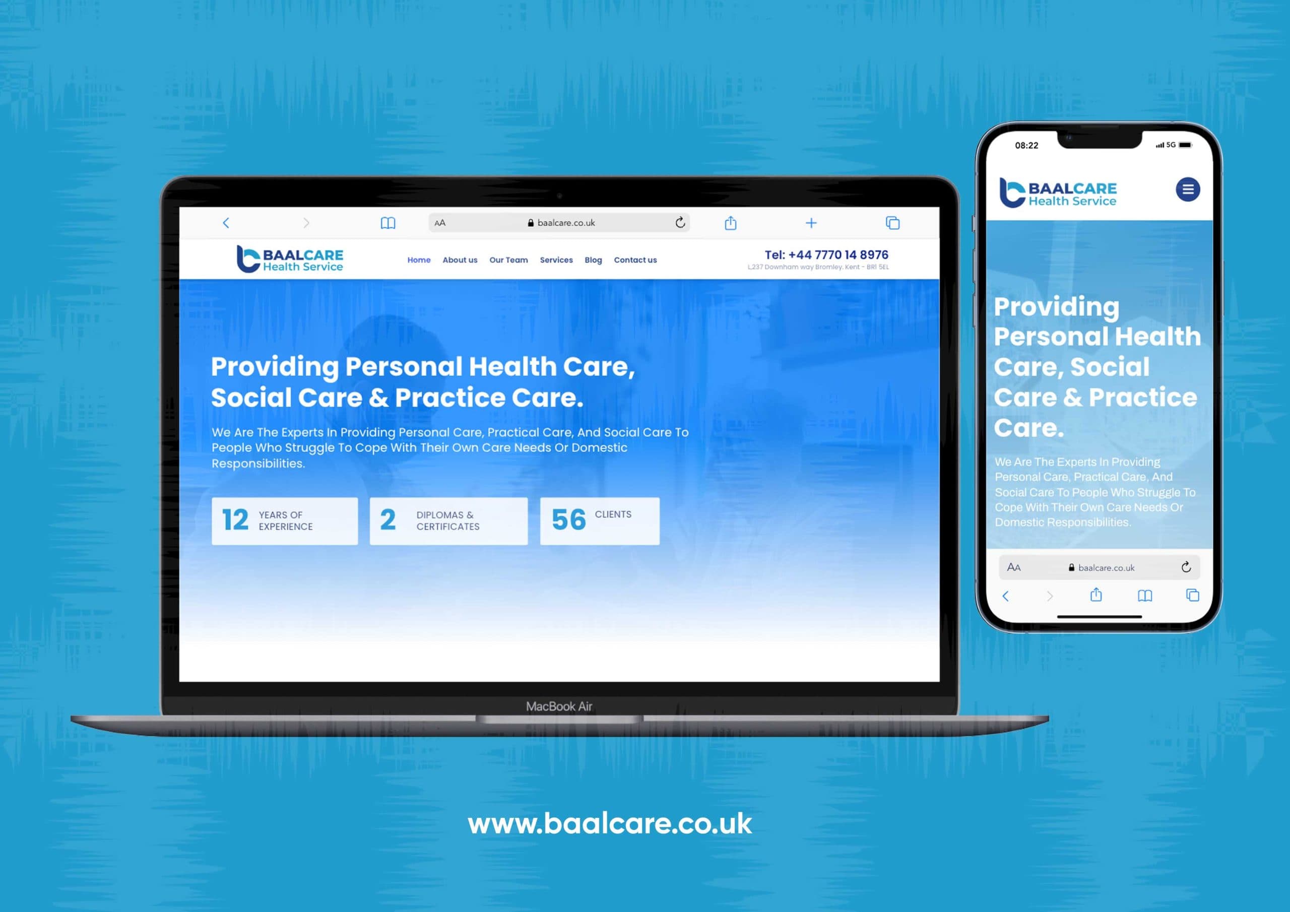 Baal Care website project by Tecunit Ghana