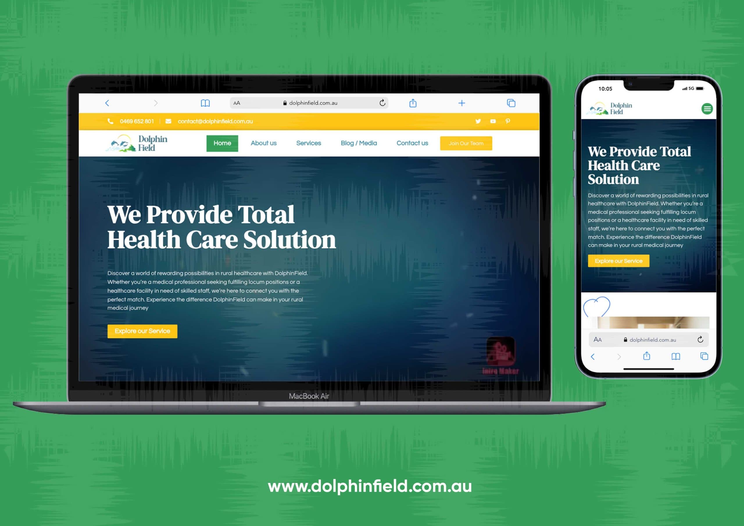Dolphin Field website project by Tecunit Ghana