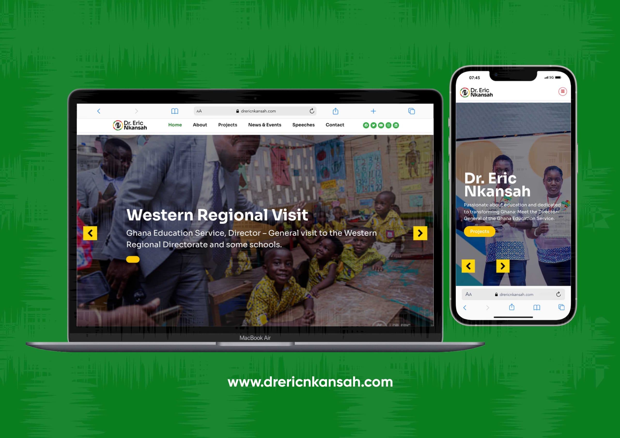 Dr. Eric Nkansah – GES Director website project by Tecunit Ghana