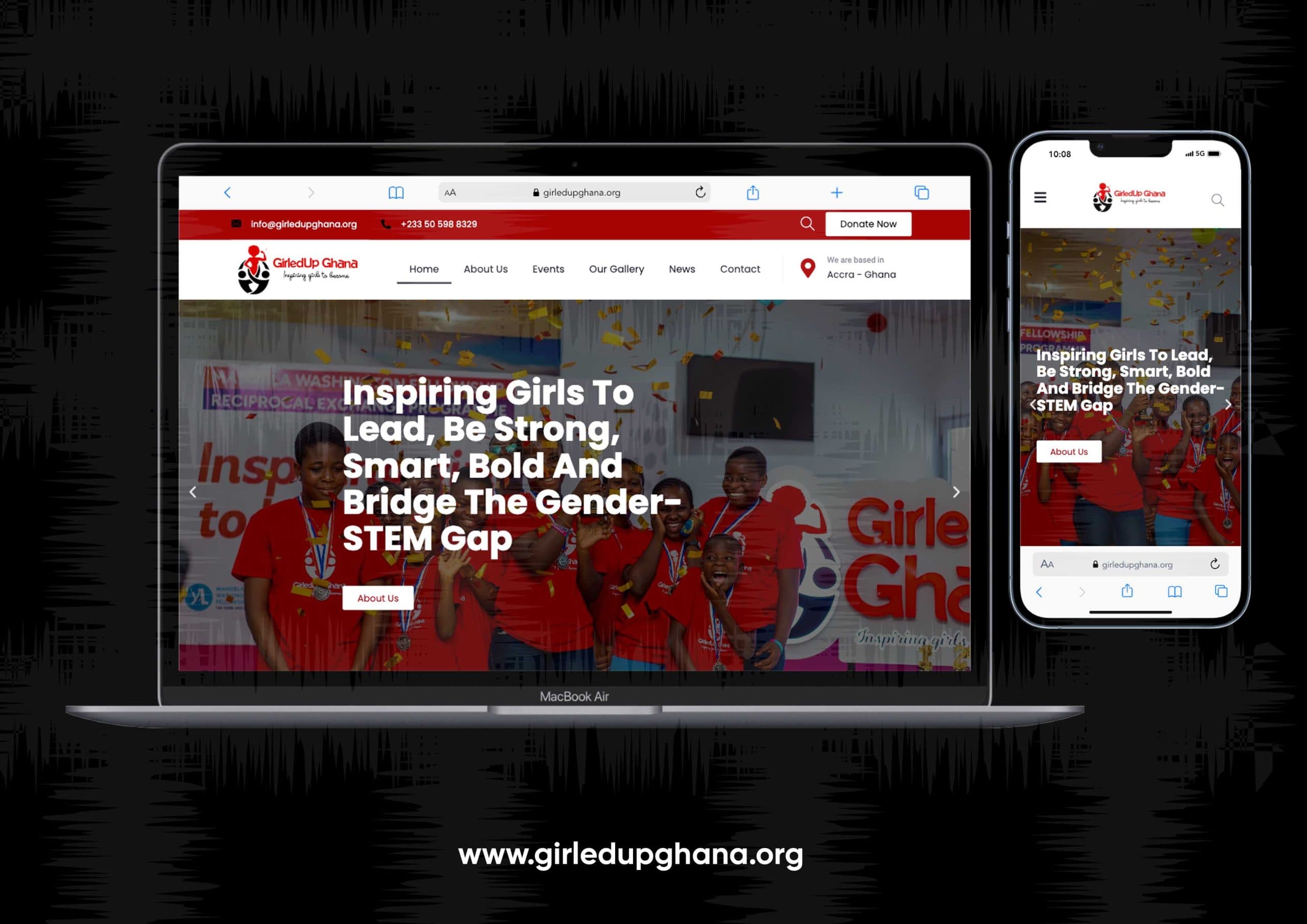 GirledUp Ghana website project by Tecunit Ghana