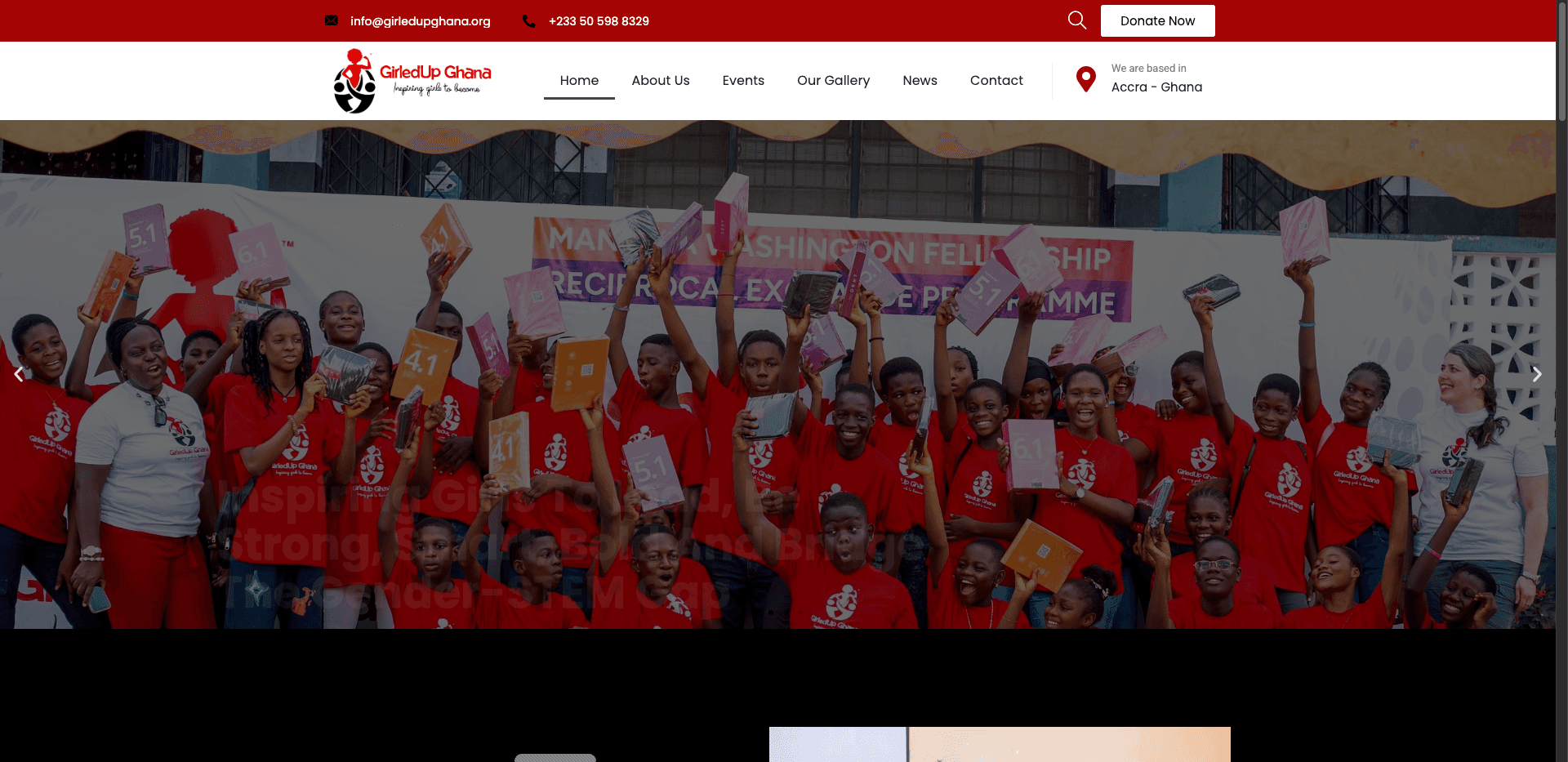 Girlup Ghana website project by Tecunit Ghana