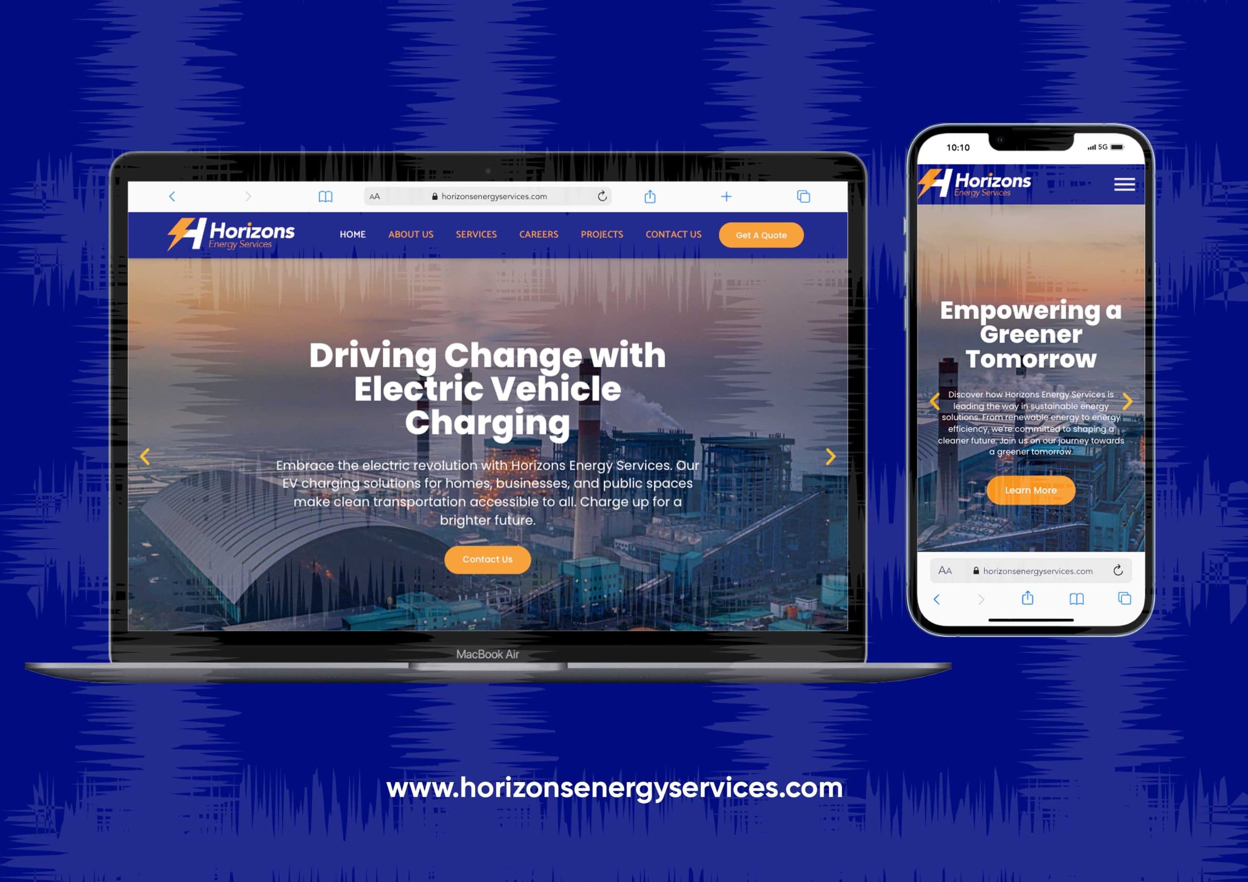 Horizons Energy Services website project by Tecunit Ghana