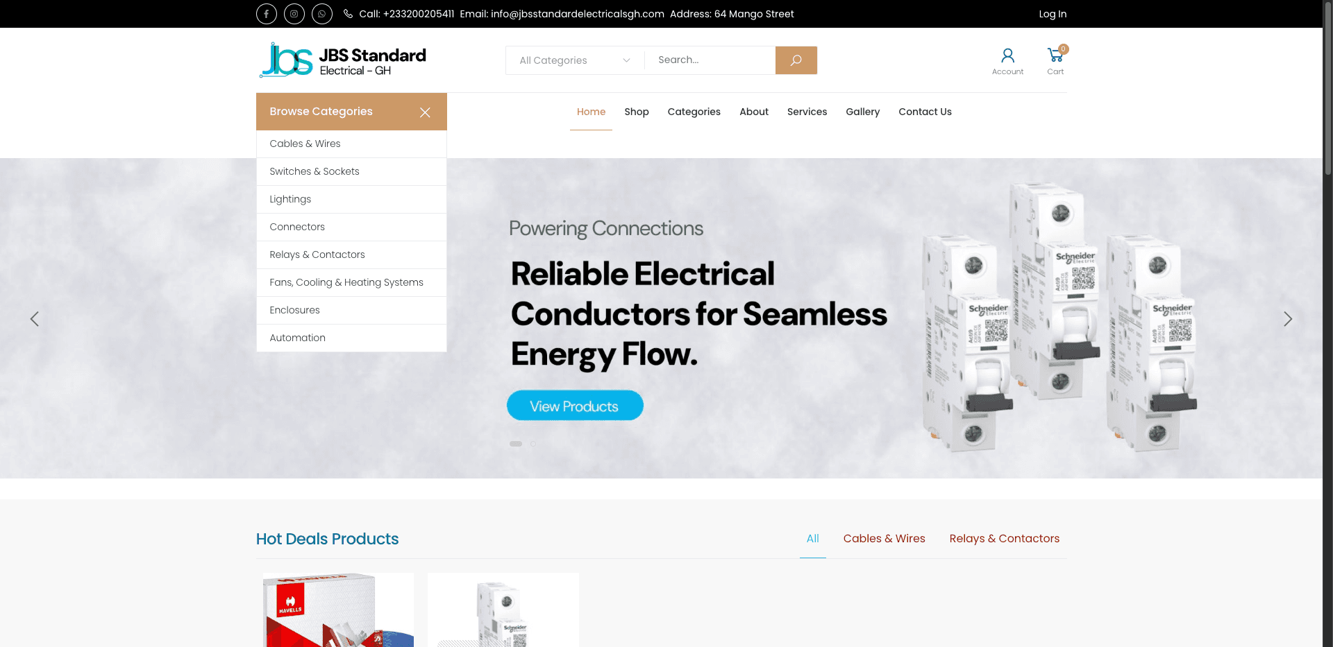 JBS Standard website project by Tecunit Ghana