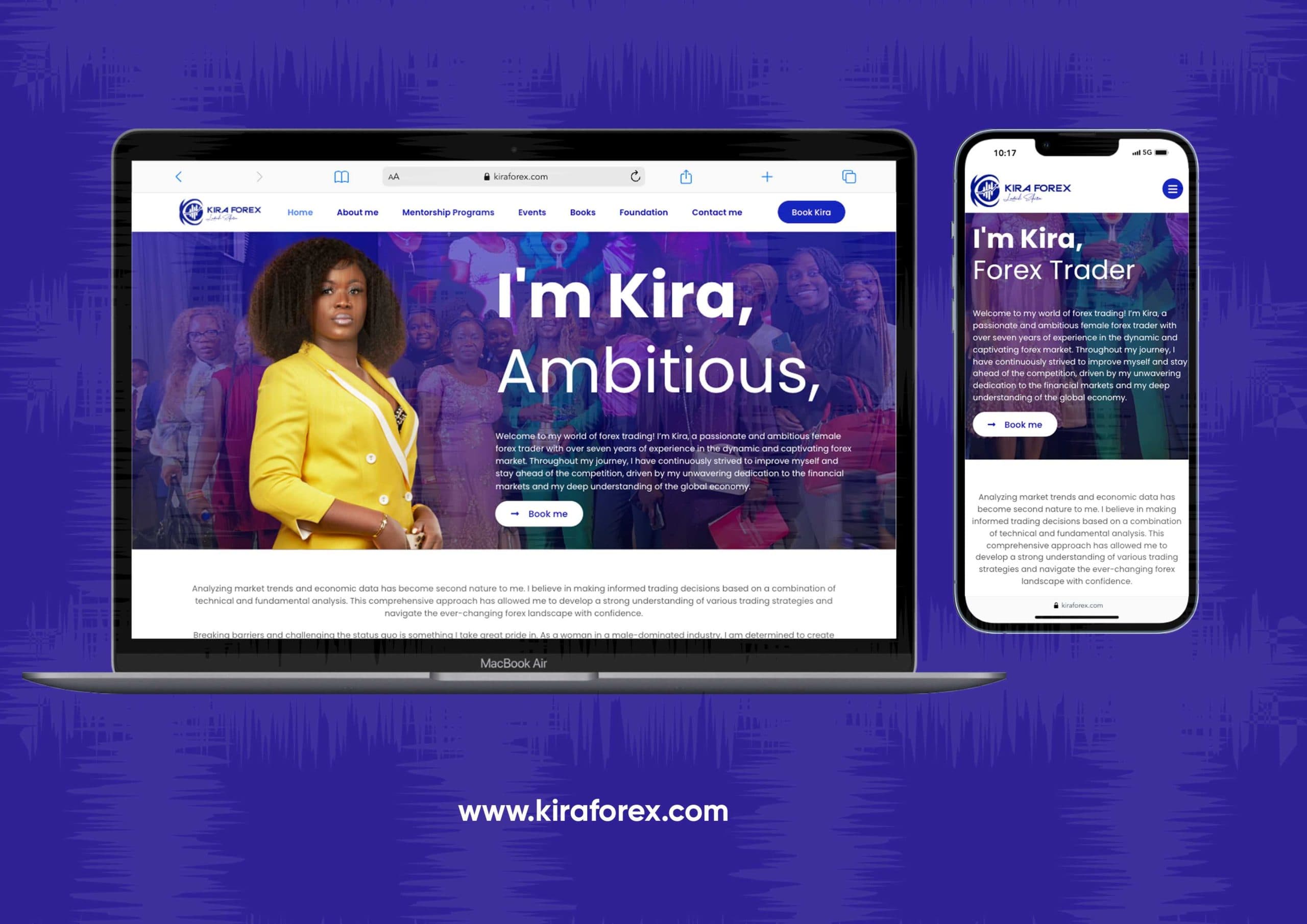 Kira Forex website project by Tecunit Ghana