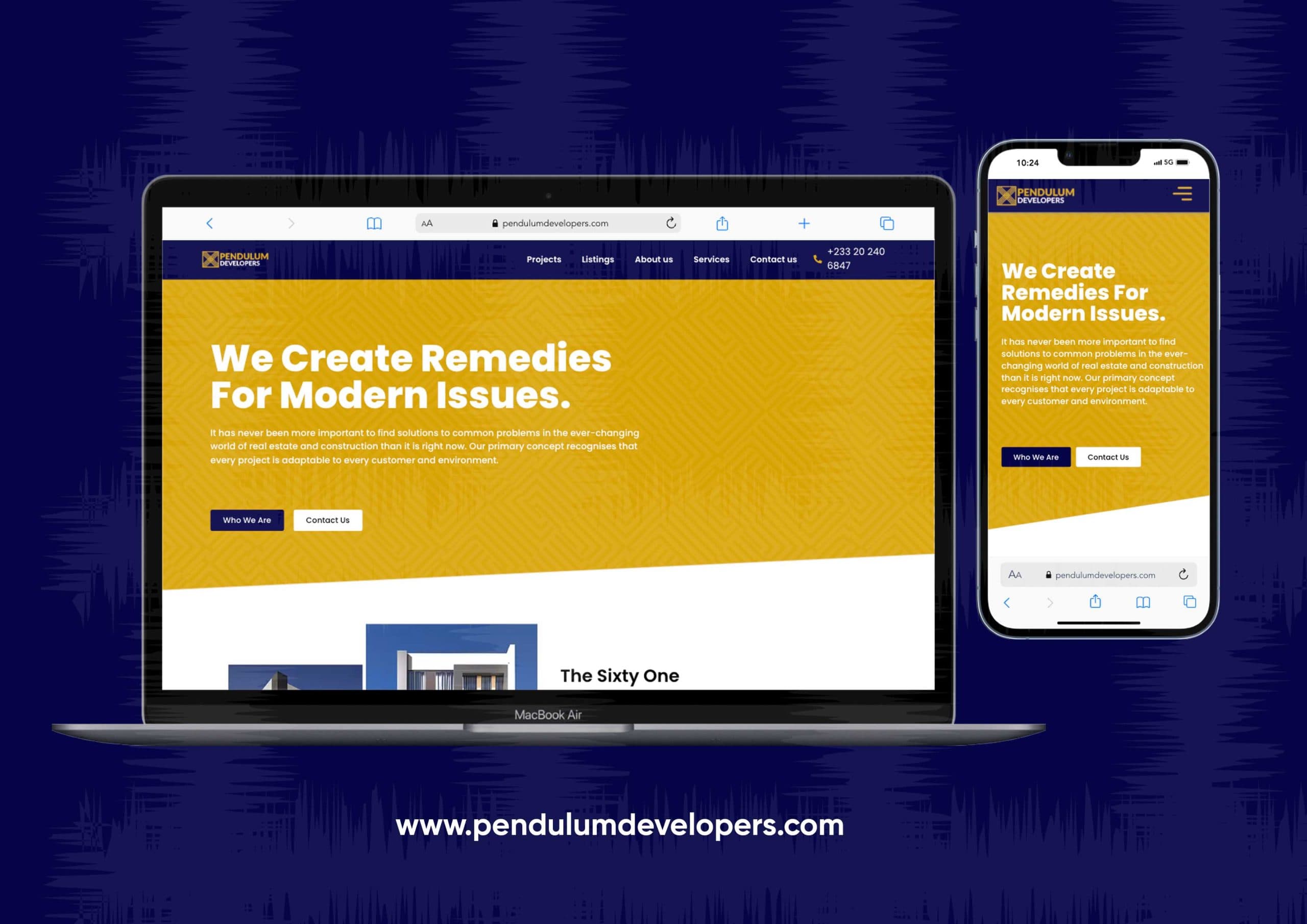 Pendulum Developers website project by Tecunit Ghana
