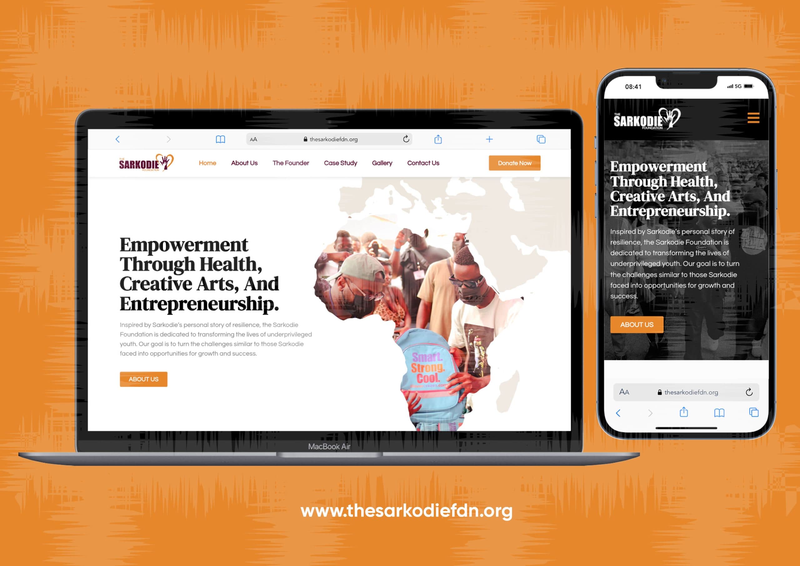 The Sarkodie Foundation website project by Tecunit Ghana
